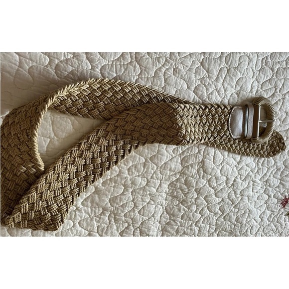 Susan Graver Woven Tan Belt - Picture 1 of 8